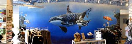 The mural in our gift shop